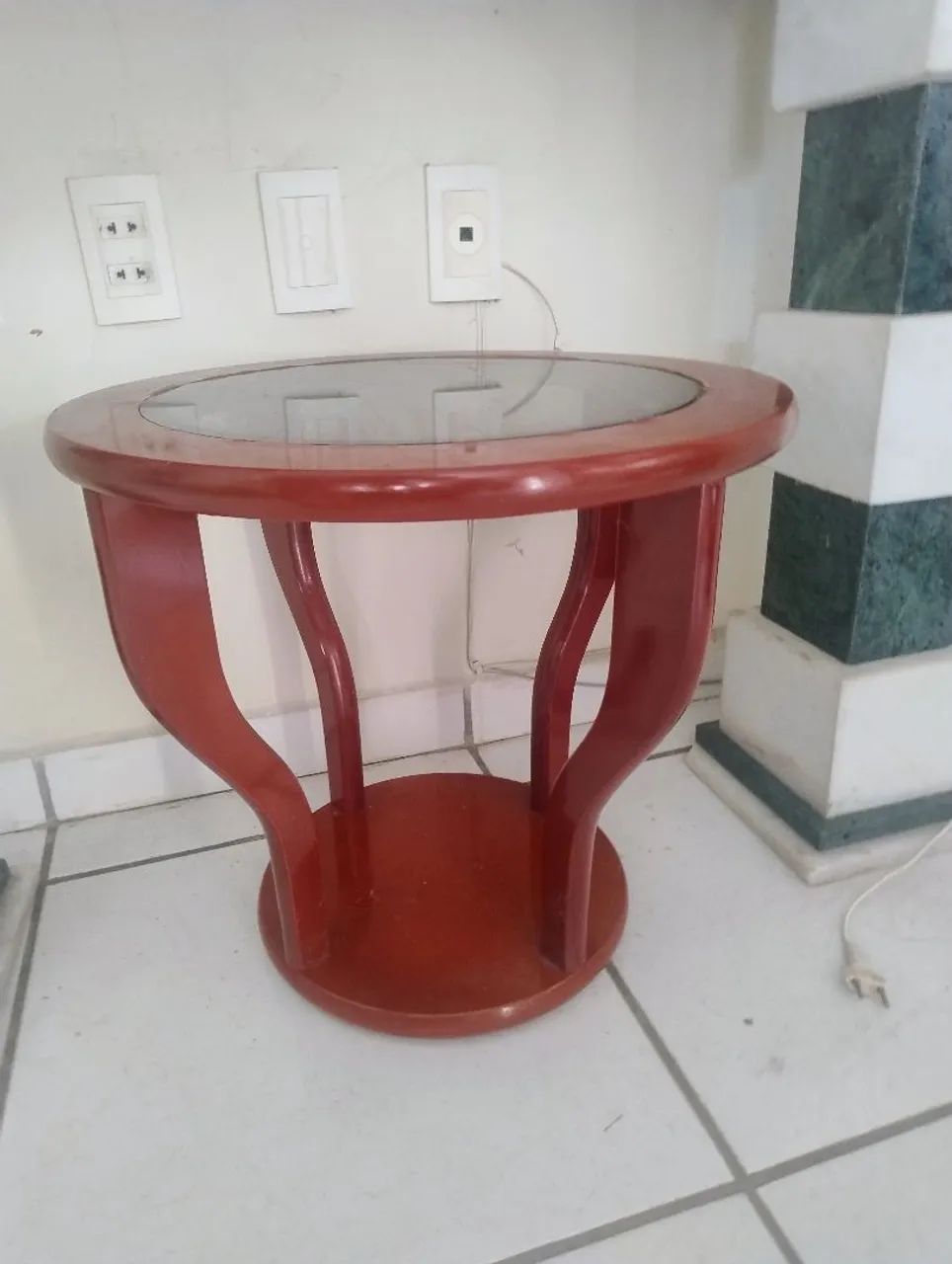 Banqueta colonial com.vidro - Foto 3