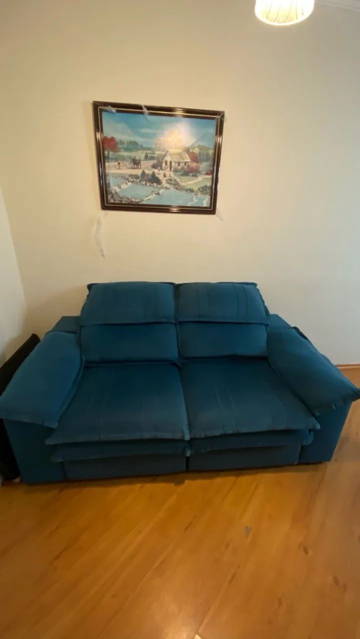 Sofá retrátil Azul - Foto 2