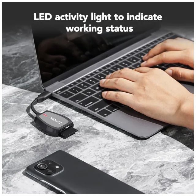 Leitor de Cartão SD e microSD Lexar USB-C - Novo - Foto 4