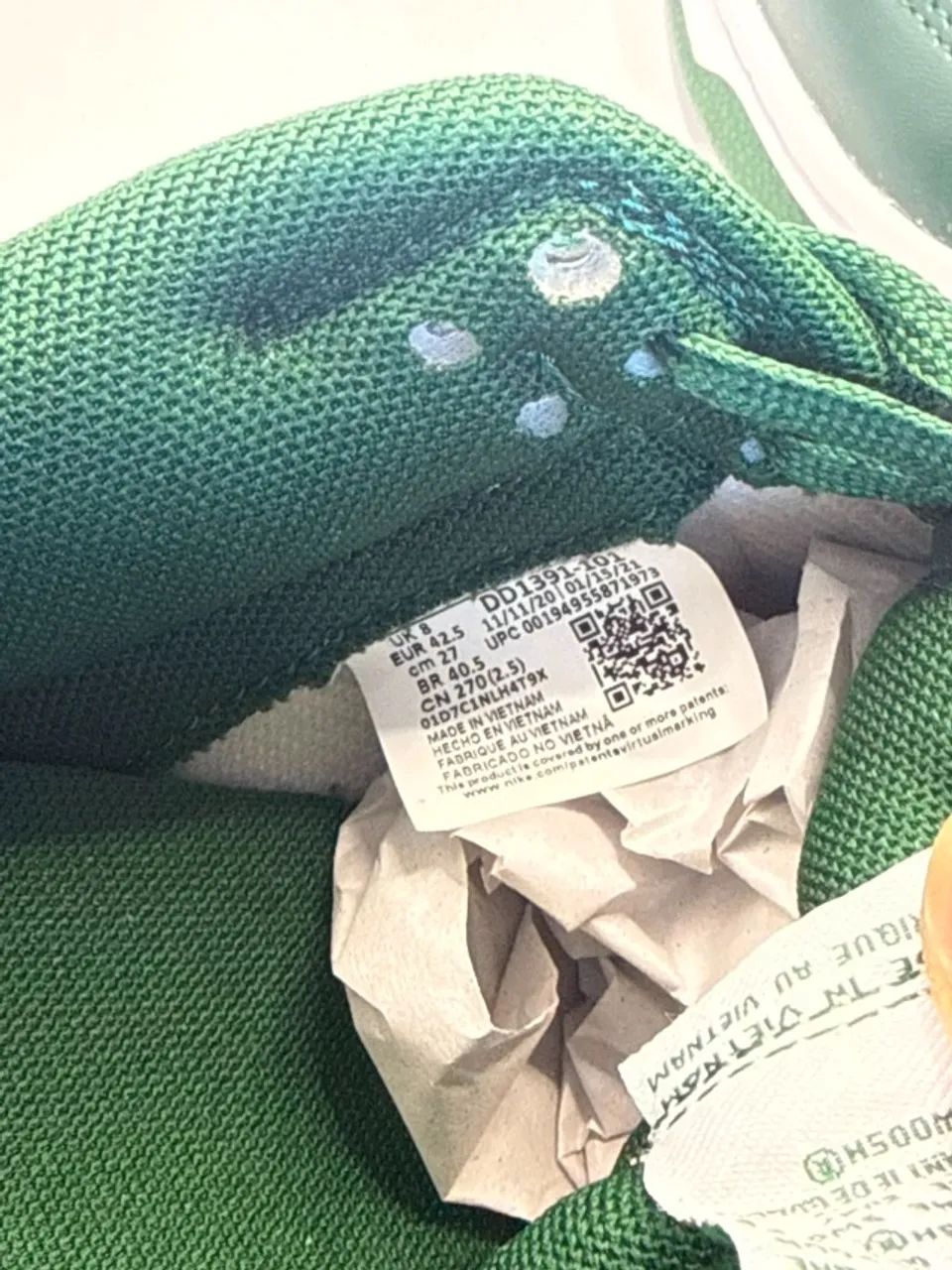 tenis nike dunk low verde tam 40.5 - Foto 5