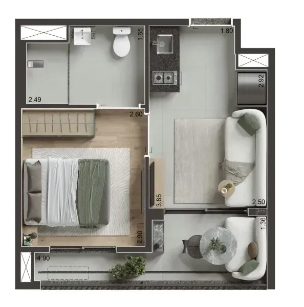 PLANTA 30m²