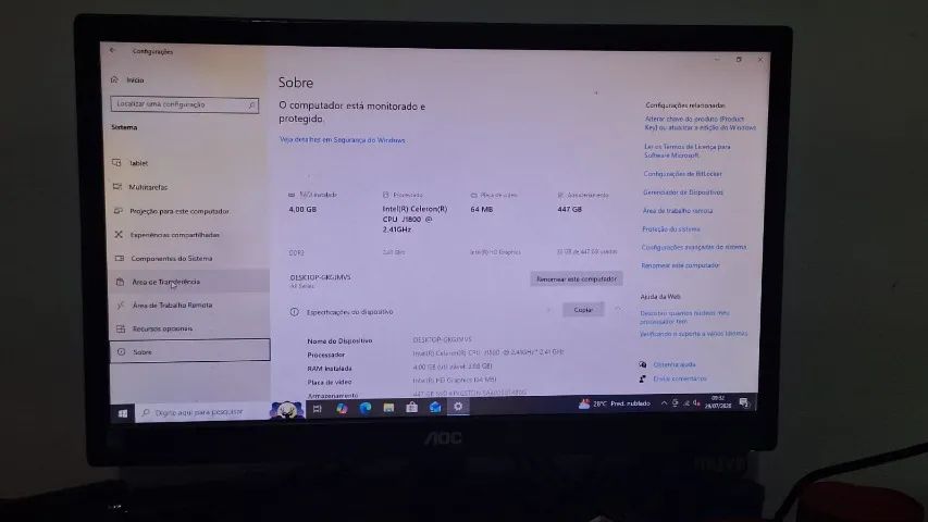 Computador Completo Bematech com Monitor, Teclado e Cabos | SSD 480GB - Foto 2