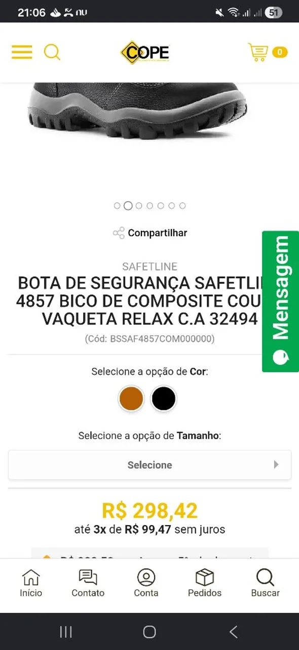 Bota de segurança nova safetiline - Foto 3