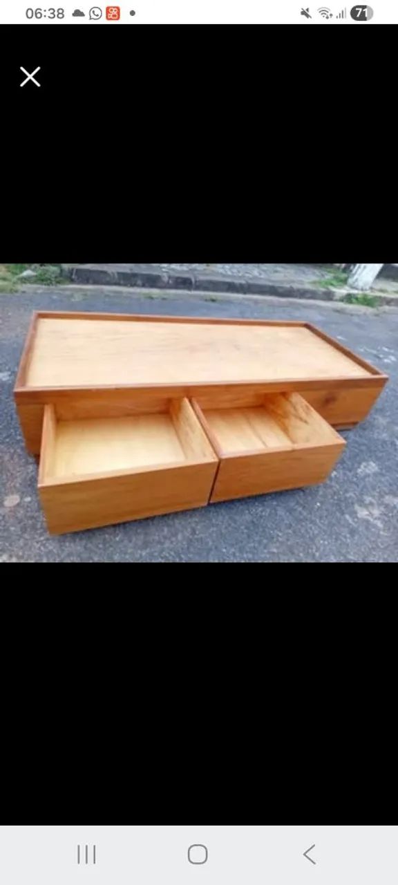 CAMA MADEIRA MACIÇA C/GAVETAS BAÚ  - Foto 4