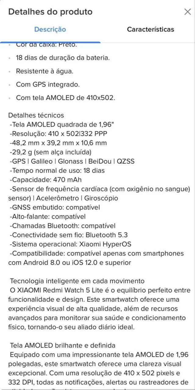 Smartwatch Xiaomi Redmi Watch 5 Lite - Foto 2
