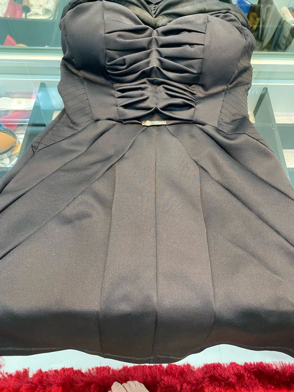 Vestido tomara que caia preto