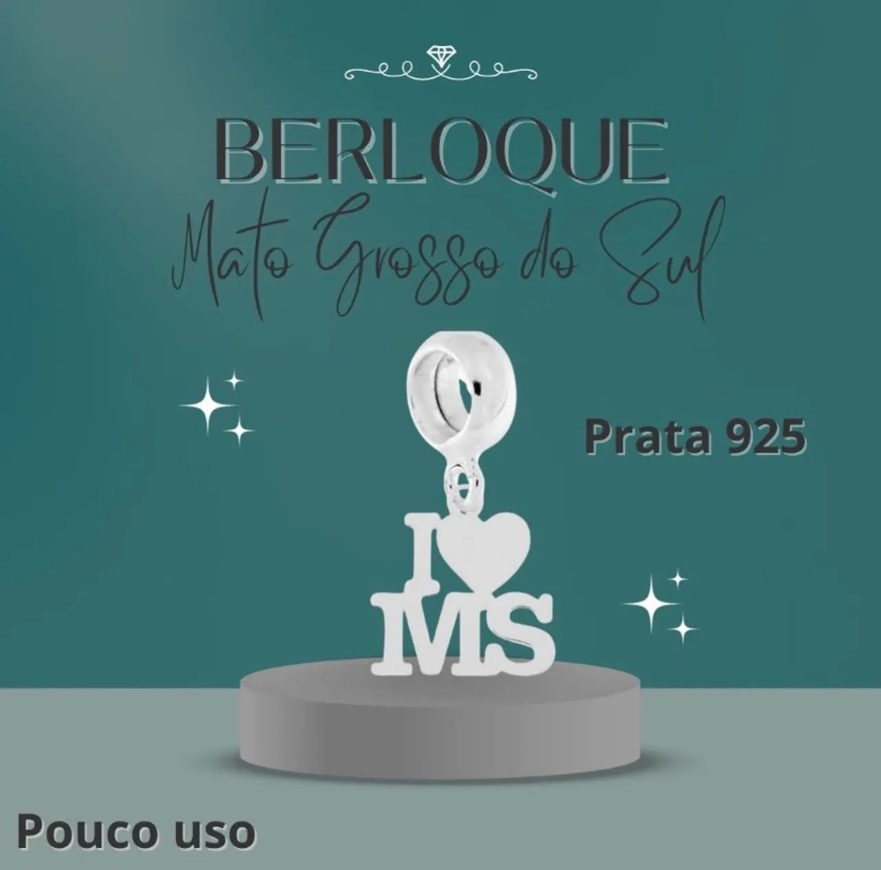 Berloque Mato Grosso do Sul em prata 925