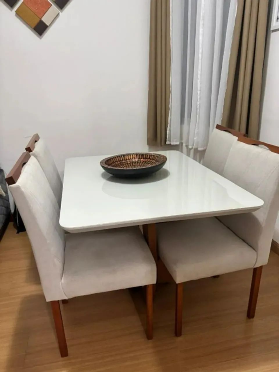 MESA DE JANTAR 4 Lugares Bege - USADA - Foto 4