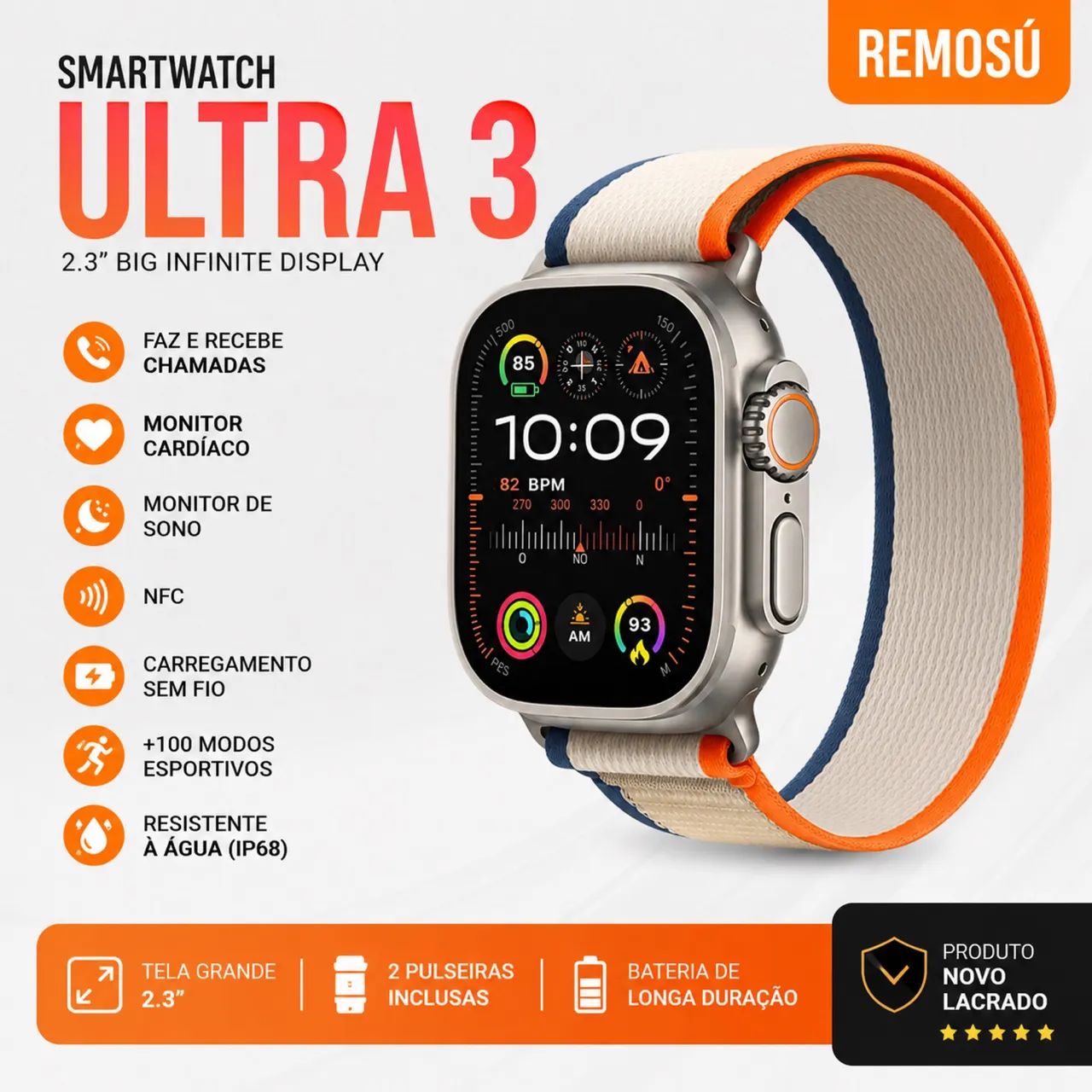 SMARTWATCH ULTRA 2 - NOVO NA CAIXA 
