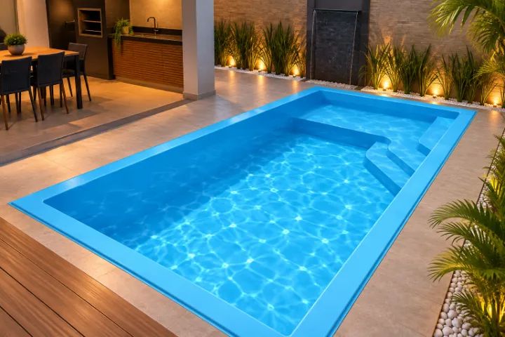 Piscina de fibra retangular de 06m - Foto 4