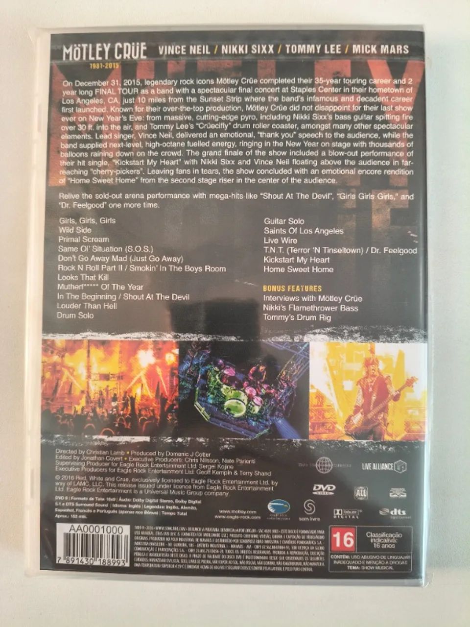 DVD Motley Crue The End - Foto 2