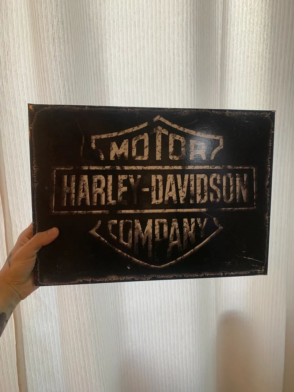 Placa decorativa Harley Davidson Metal