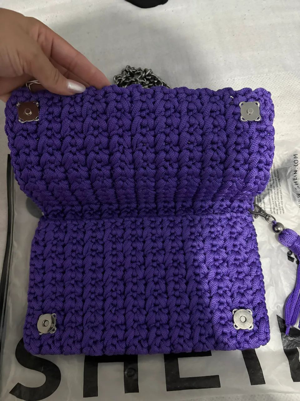 Bolsa artesanal em crochê - Foto 3