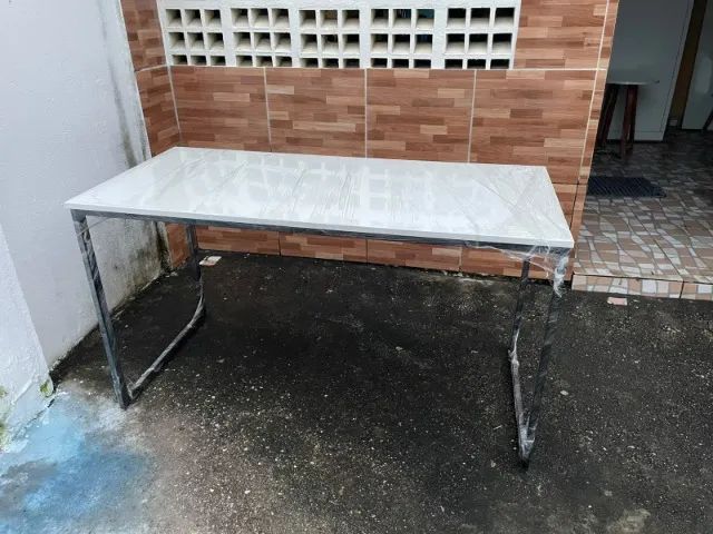 Mesa de Jantar Retangular Industrial - Foto 2