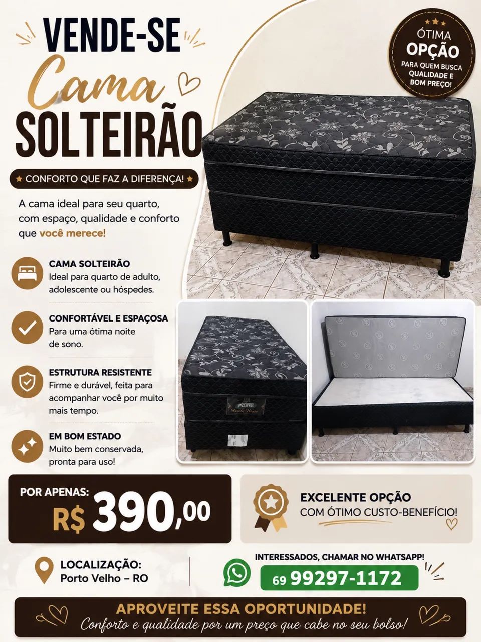 Vende-se Cama Solteirão 