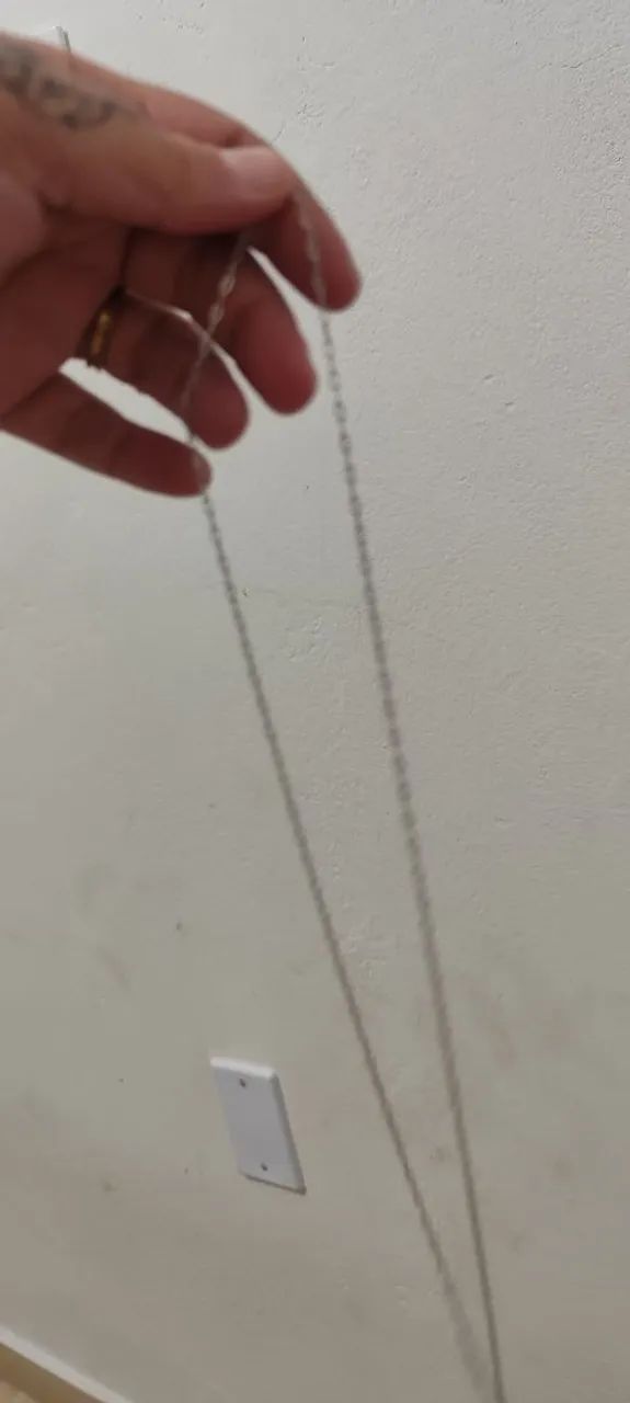 Cordão banhado a prata 