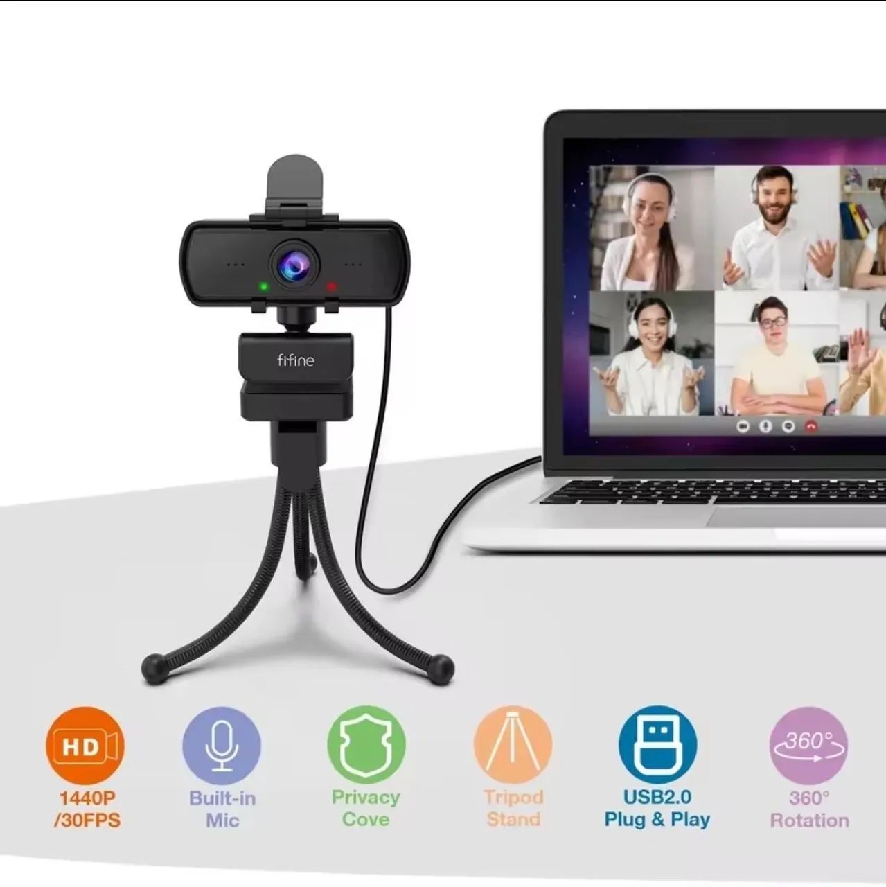 Webcam Fifine k420 1440p 30fps - Foto 4