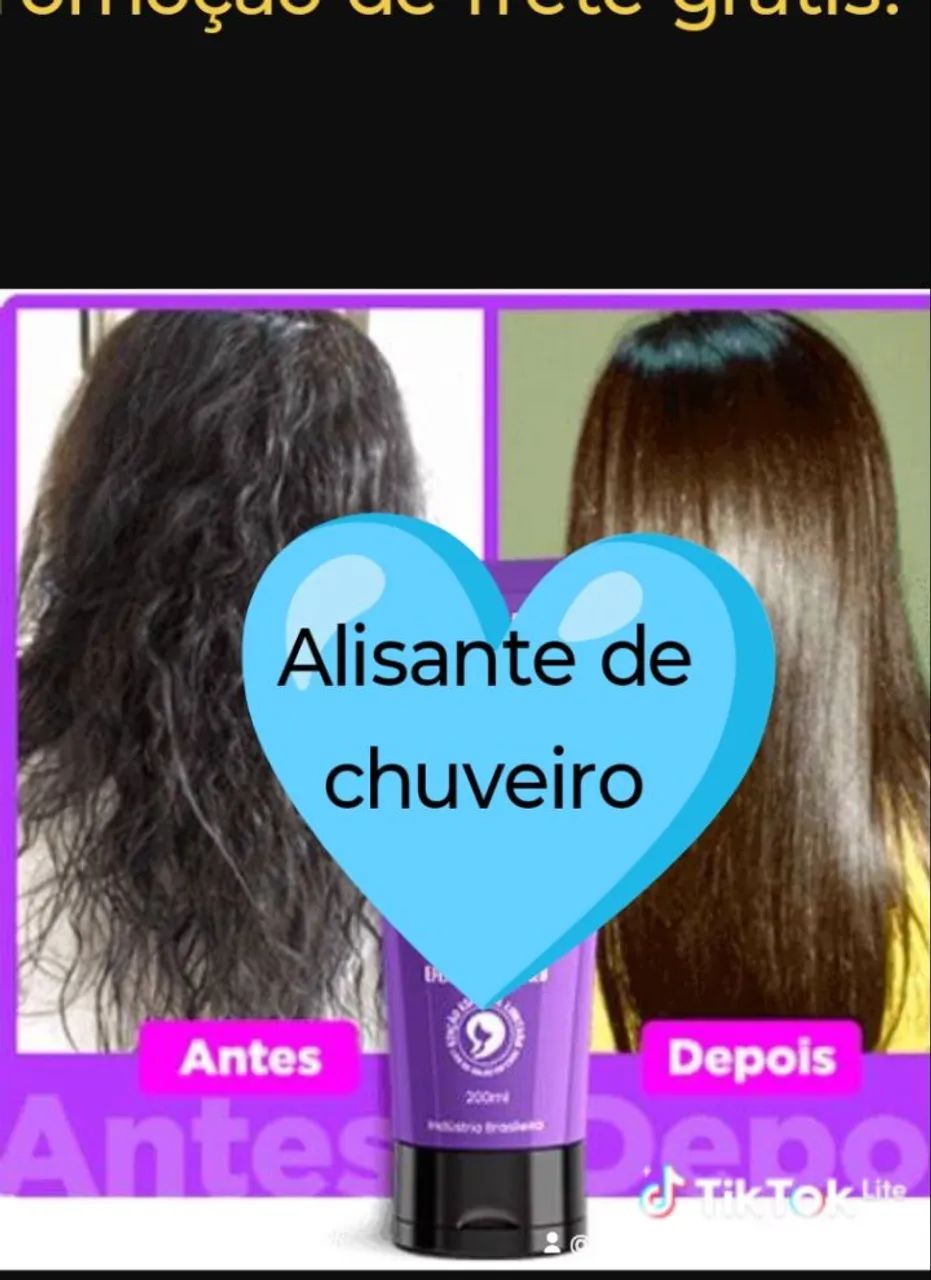 Alisante de chuveiro para cabelos 