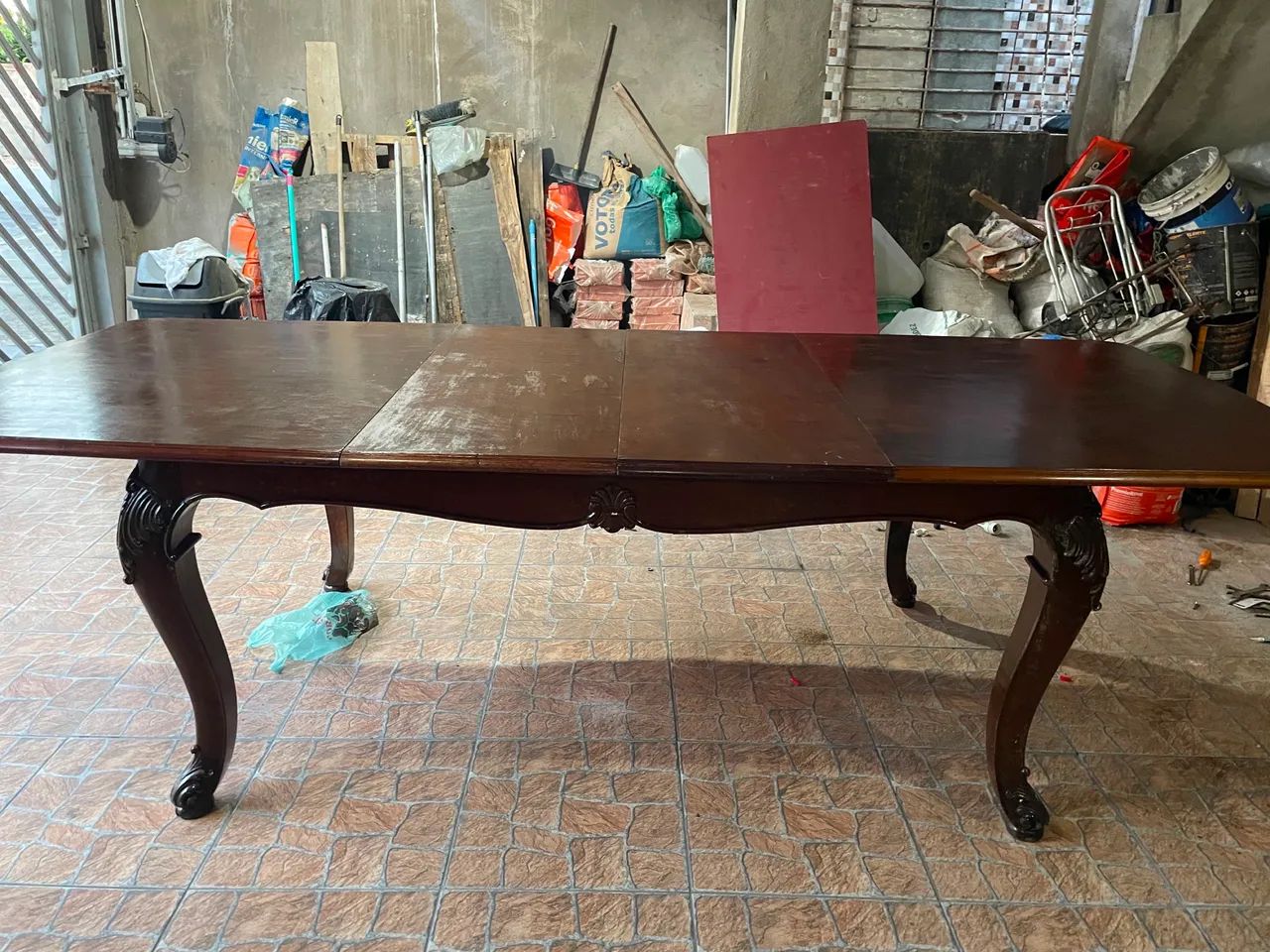 MESA DE MADEIRA MACIÇA EXTENSÍVEL - Foto 3