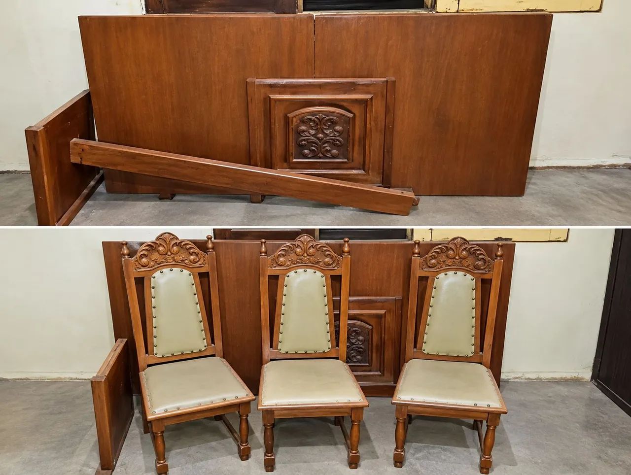 Mesa de Madeira com 4 Cadeiras