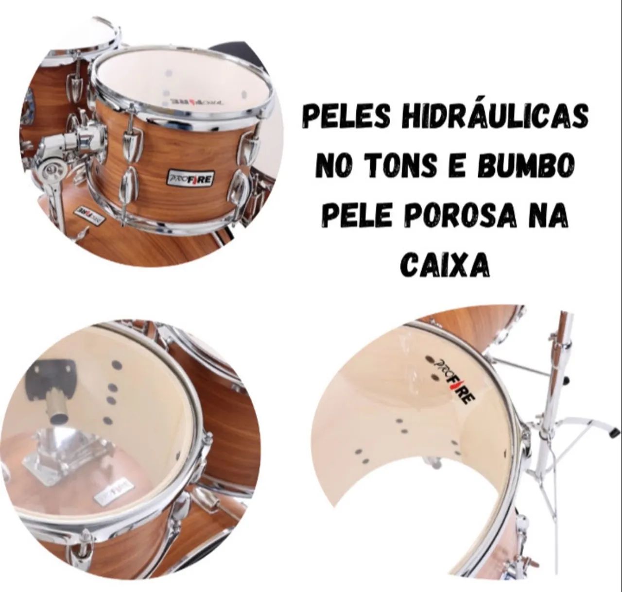 Bateria acústica completa  - Foto 3