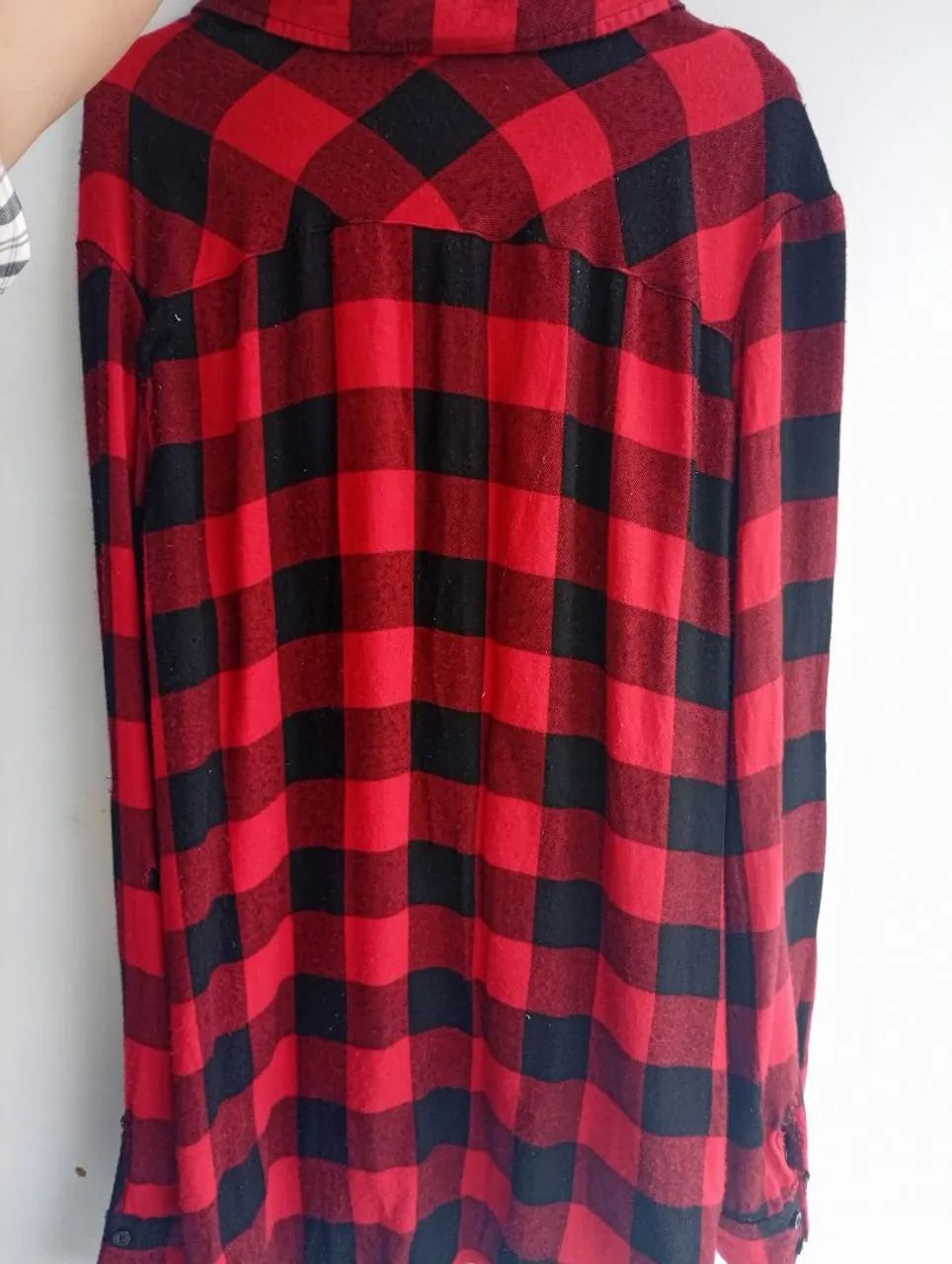 Camisa xadrez M vermelha - Foto 5