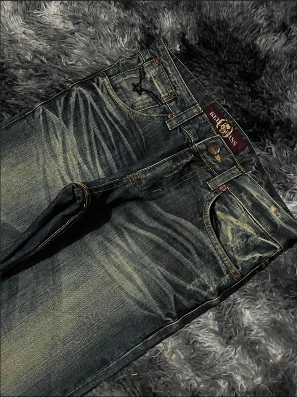 calça jeans kello japanese raw denim bootcut 40 - Foto 2