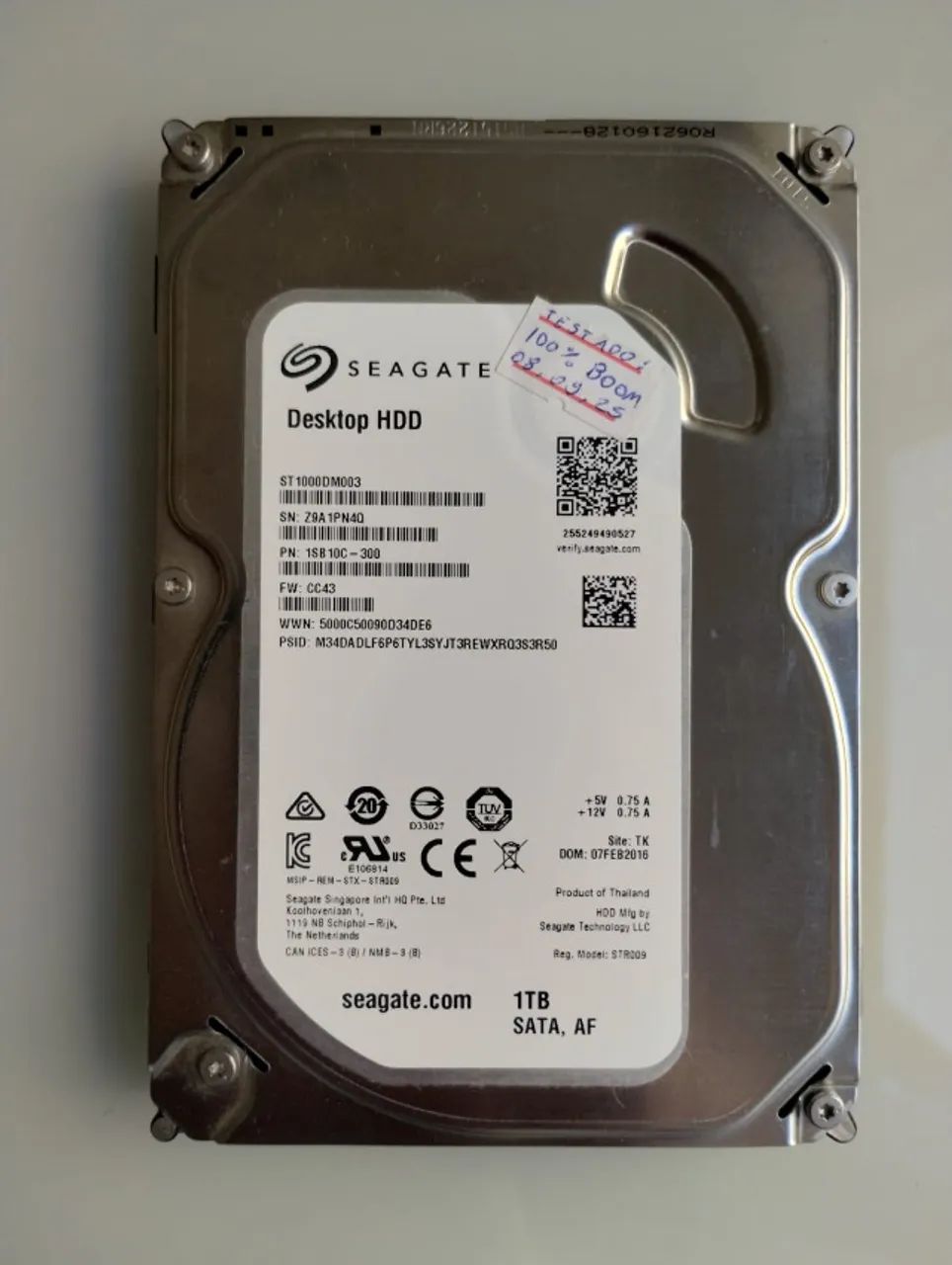 HD Sata Seagate - Desktop HDD, 1 TB, 3.5