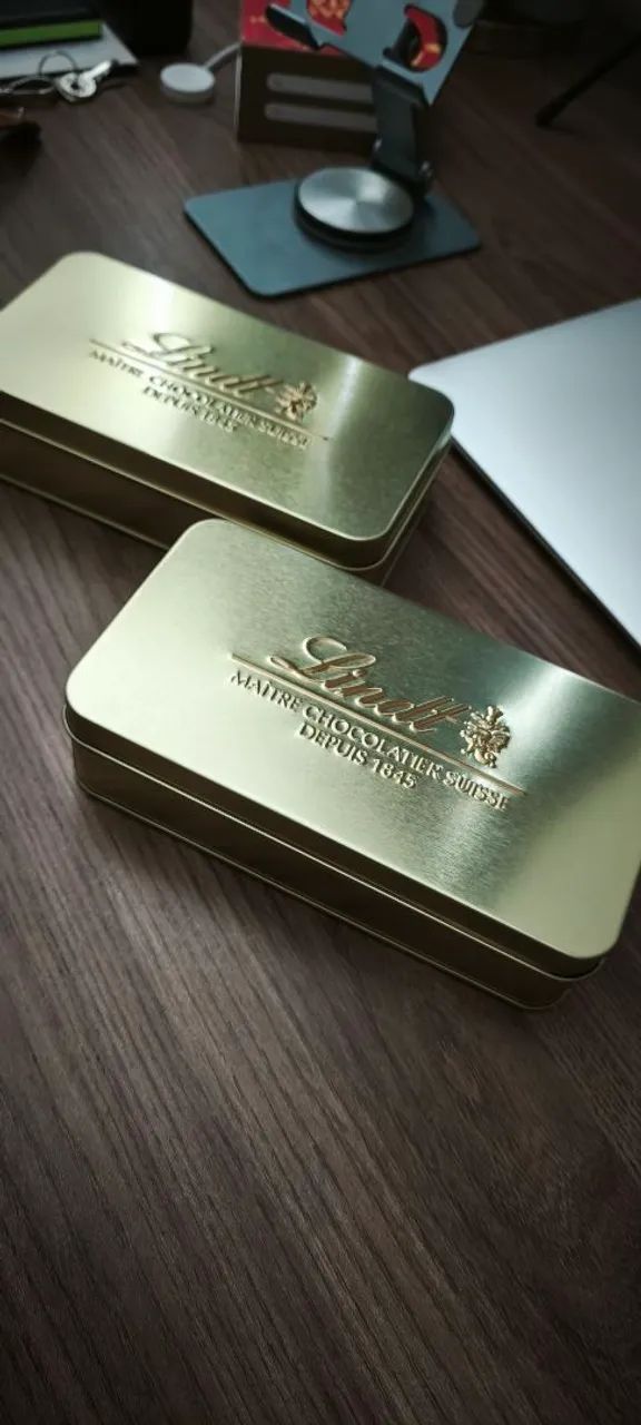 Lata de Metal de Chocolate Lindit