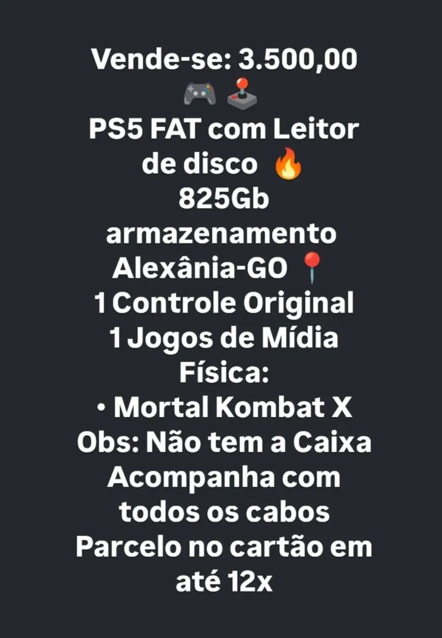 PS5 FAT com leitor de disco  - Foto 3