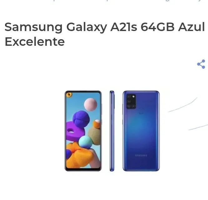 Celular A21S em ótimo estado 