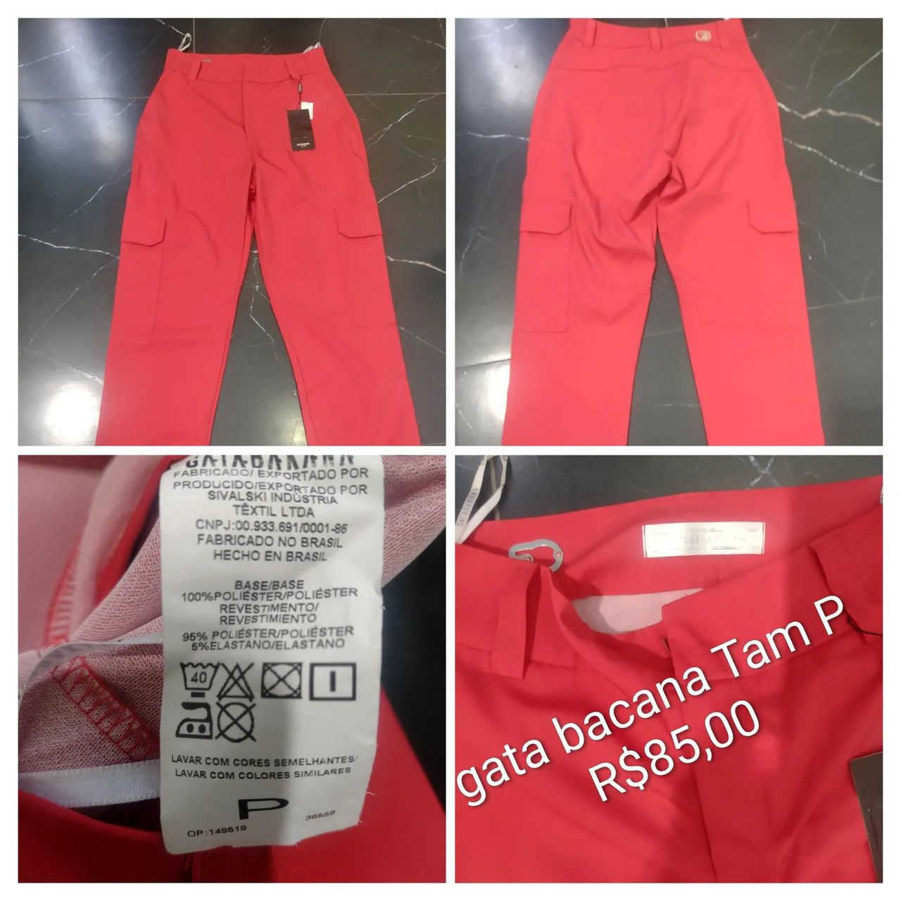 Calça feminina gatabacana Tam P