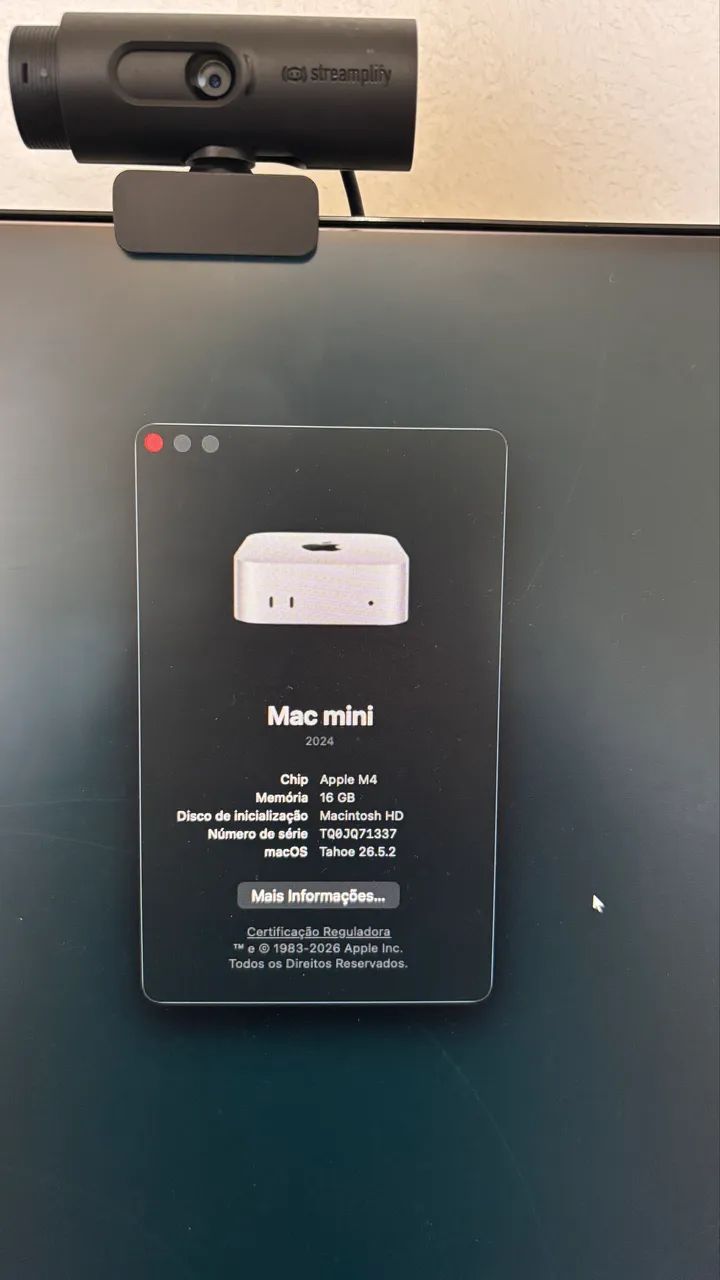 Mac mini M4 16GB/256GB novíssimo 