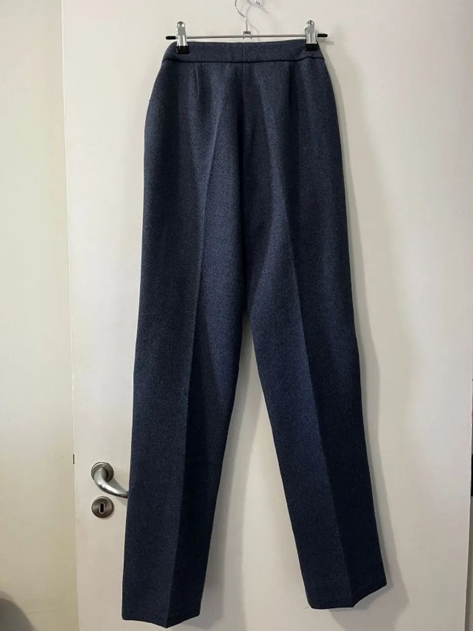calça social azul / cinza makenji - Foto 4