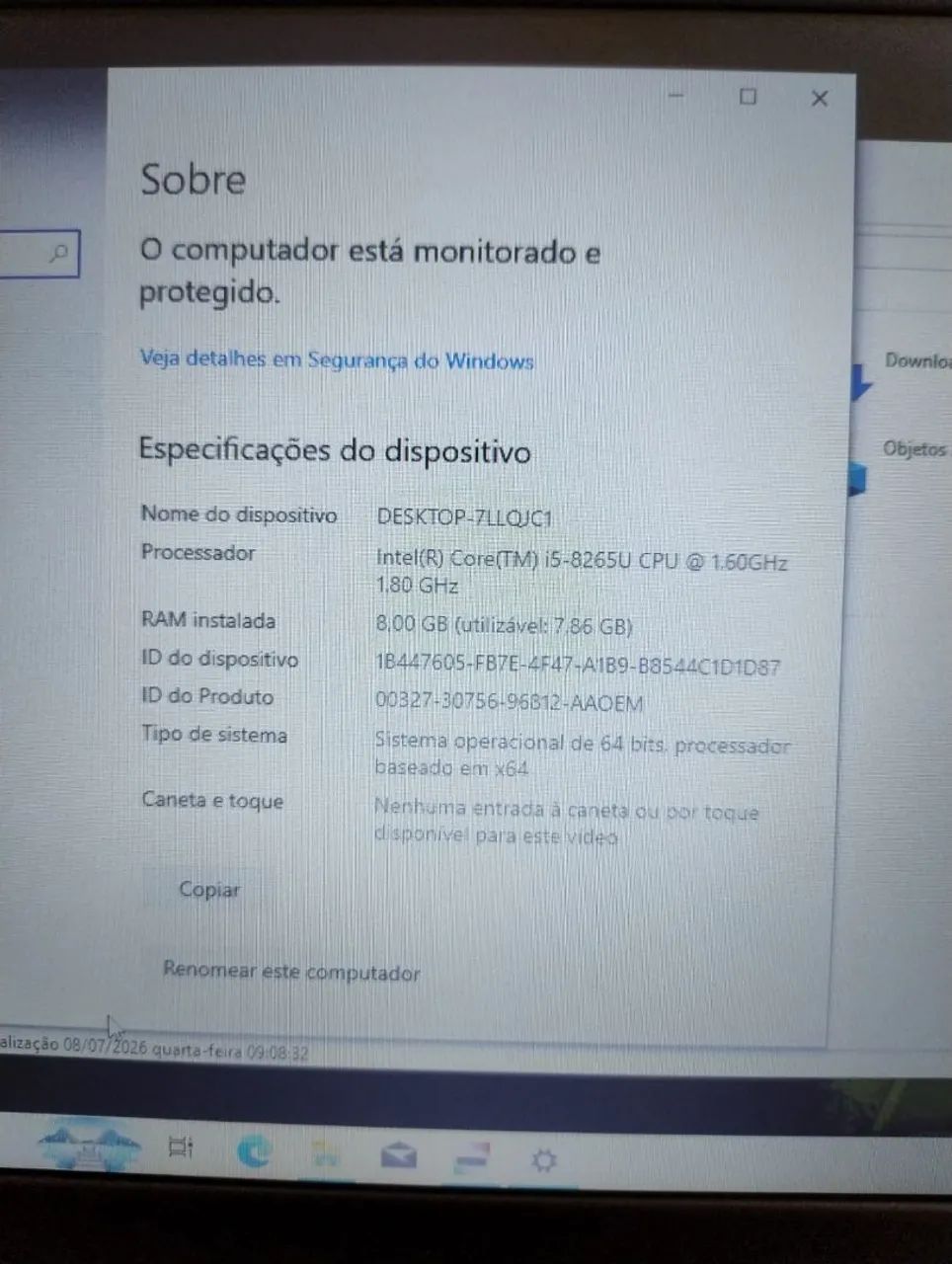 Notebook Dell i5 sétima geração ddr4 8gb memória ram e SSD  - Foto 2