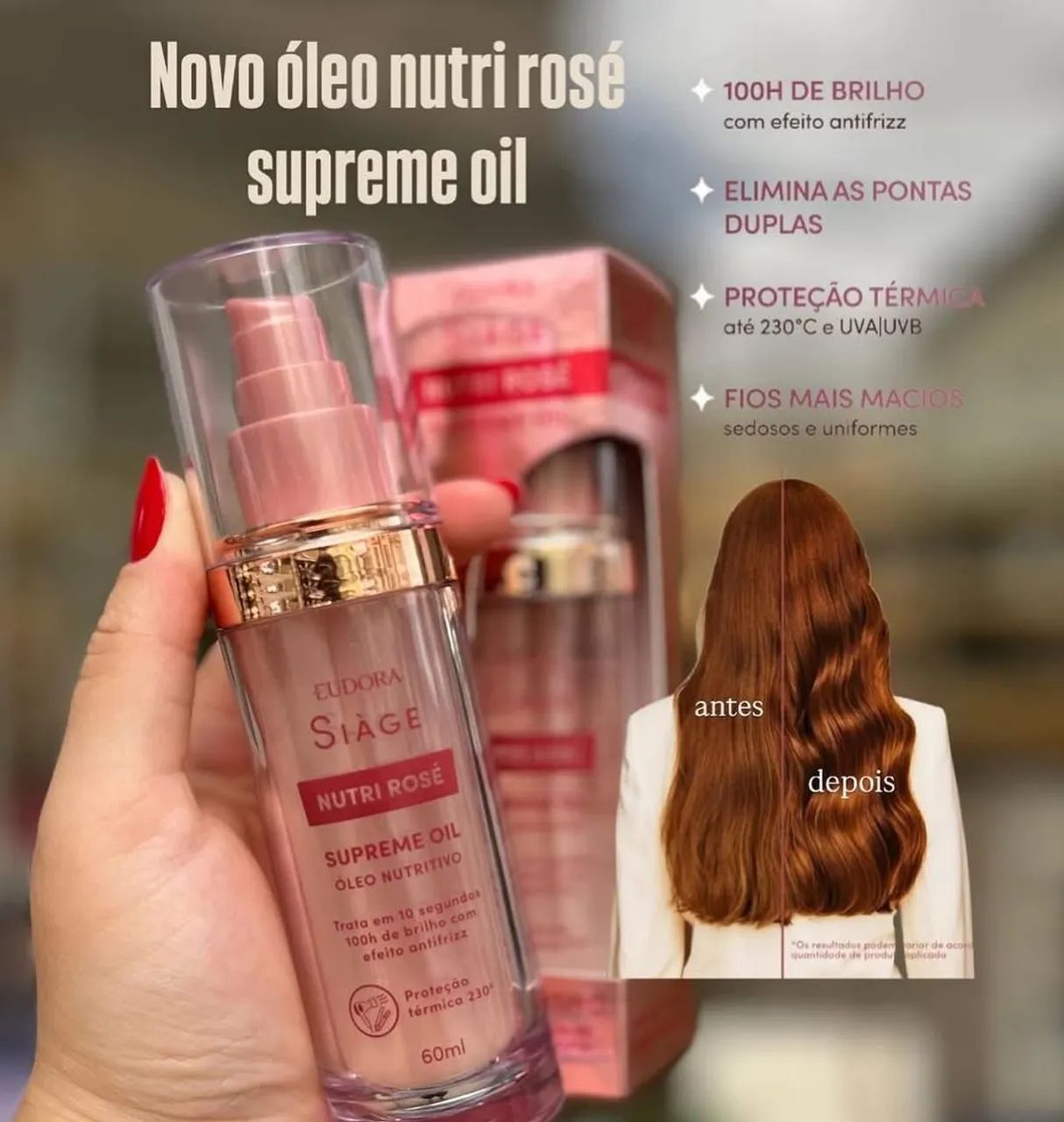Óleo Nutri rose e Reconstrói os fios - Foto 2