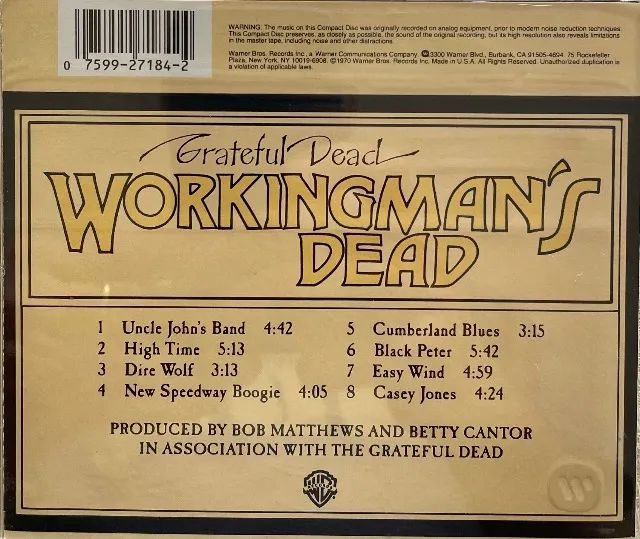 CD Grateful Dead - Workingmans Dead (1970) - 1996 Edition Importado USA - Foto 2