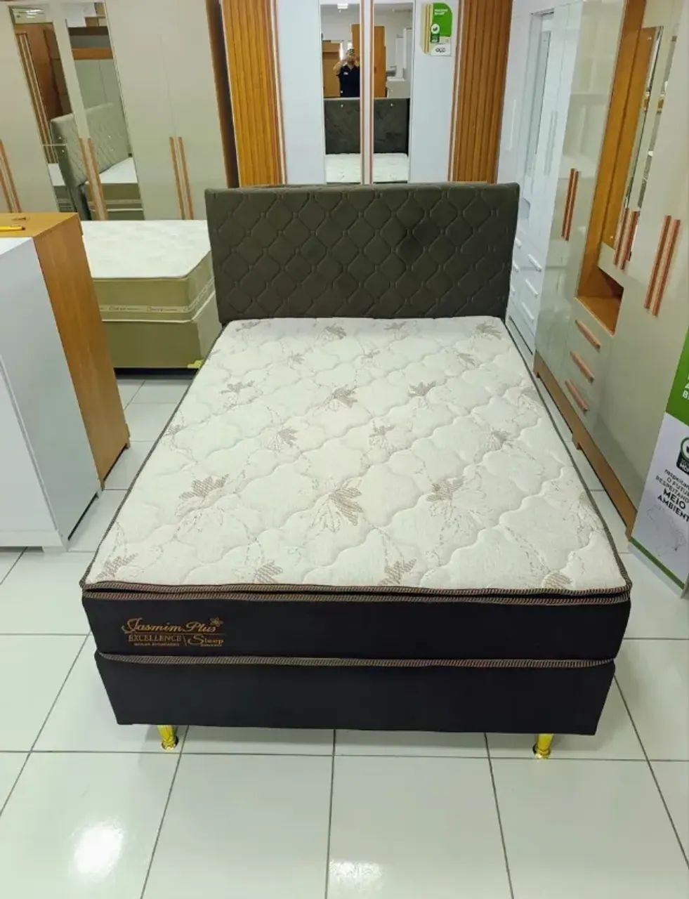 Cama Box Casal Excellence com Pillow Top (Base + Colchão) Separado - Foto 3