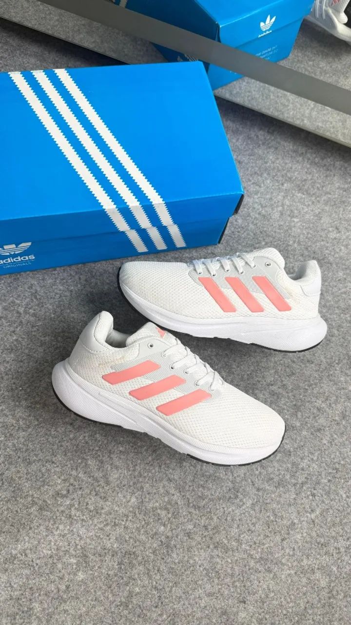 Tenis Adidas Response Branco Goiaba - Foto 4