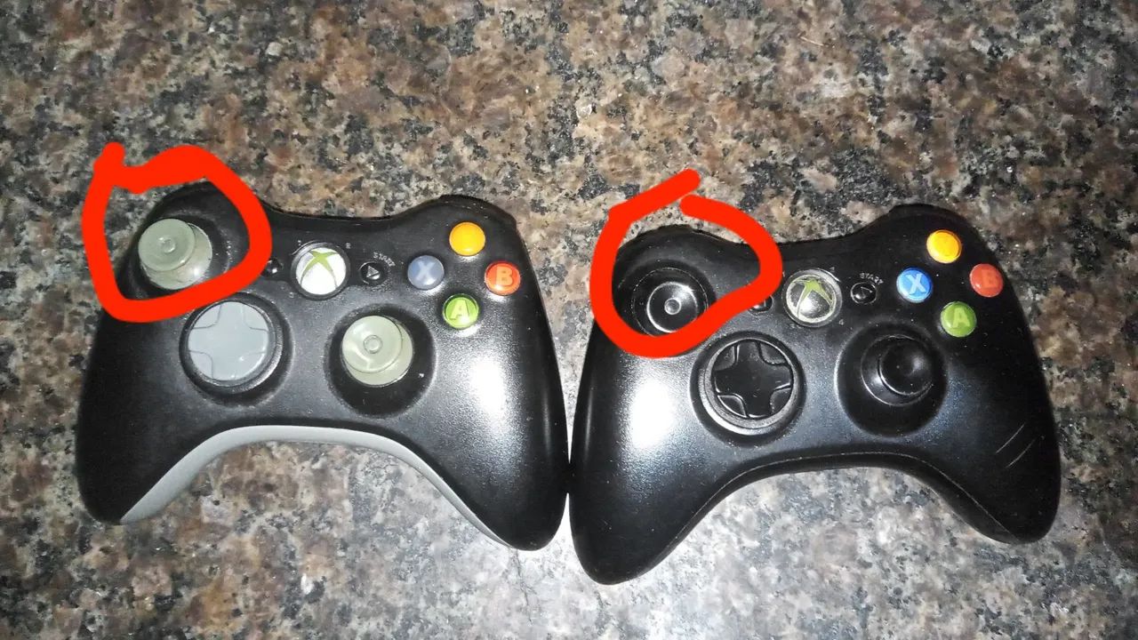 Controles xbox com defeito