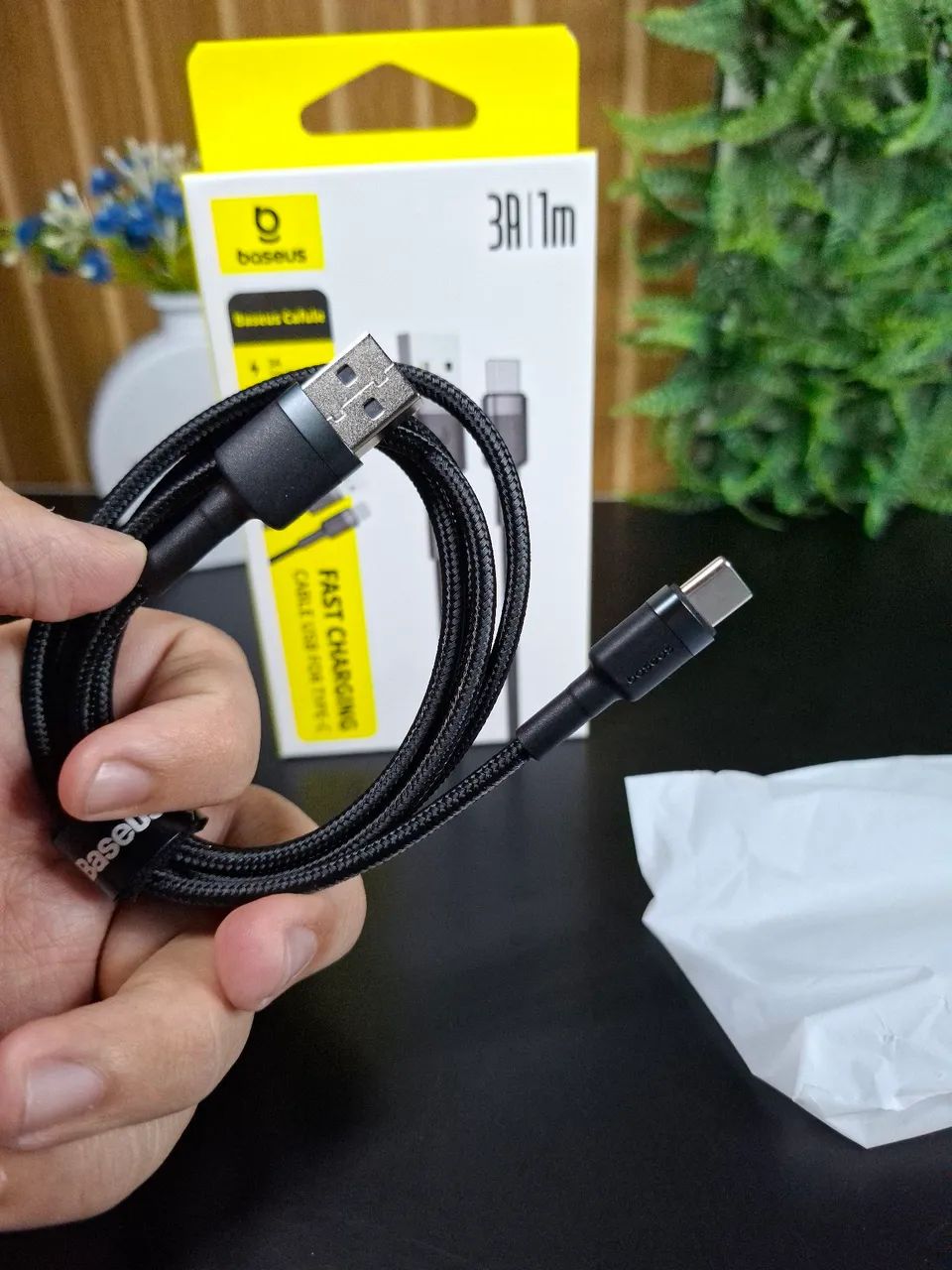 CABO TIPO C BASEUS CAFULE 3A 1M - Foto 3