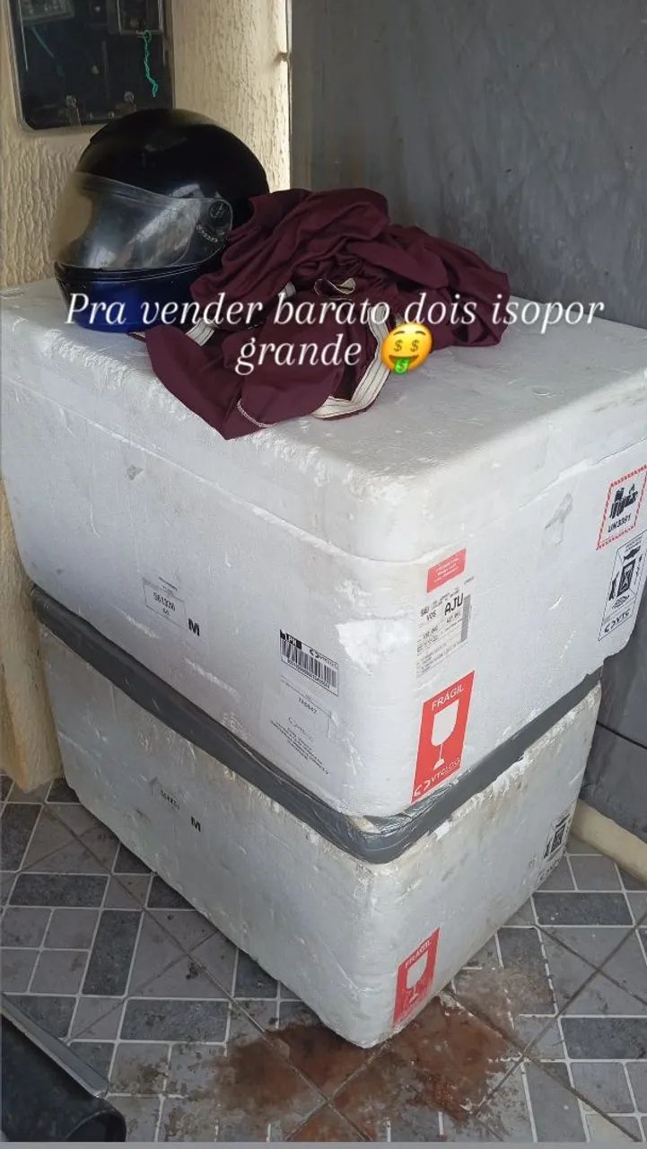Caixa de isopor grande 