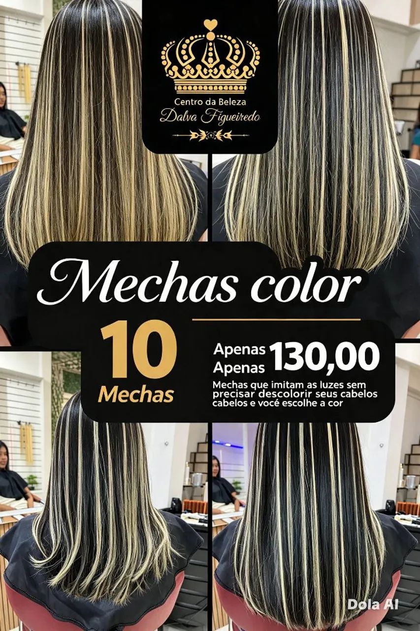 Mechas color mega hair