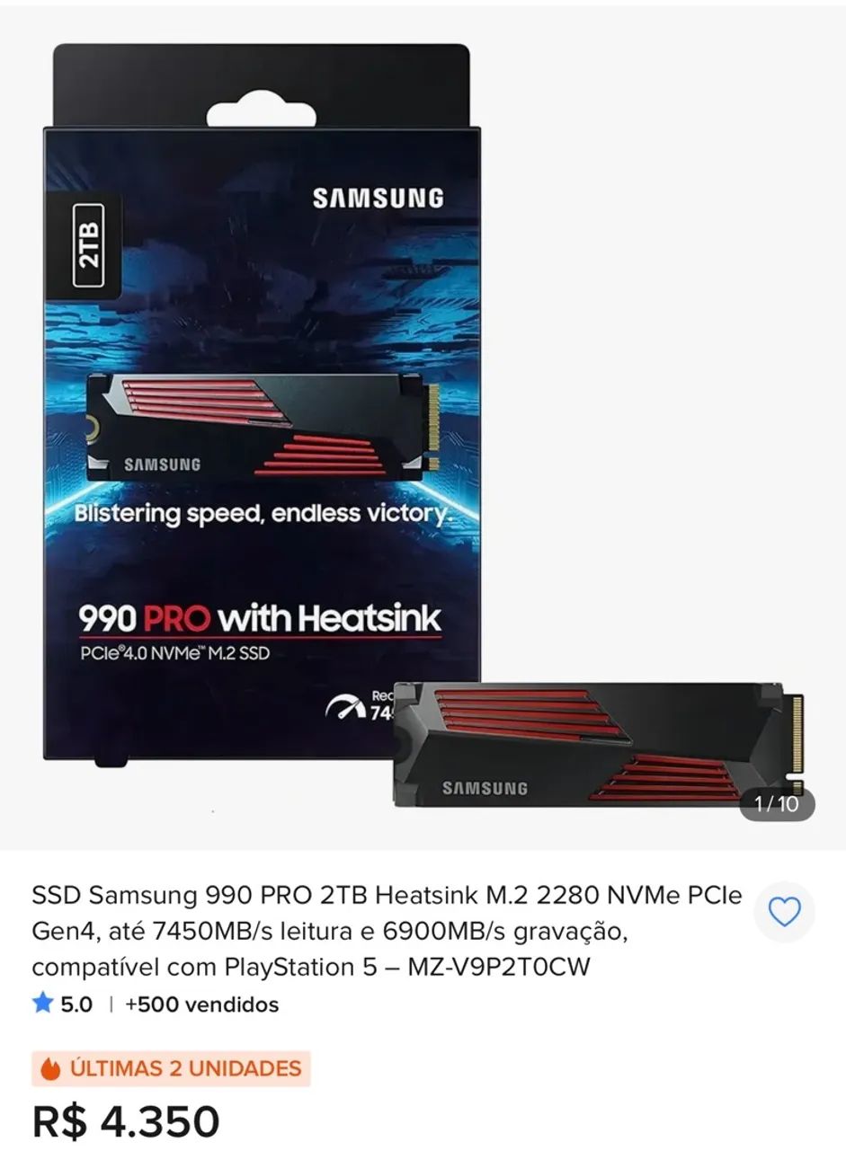 SSD 2TB Samsung PRO 990  - Foto 2