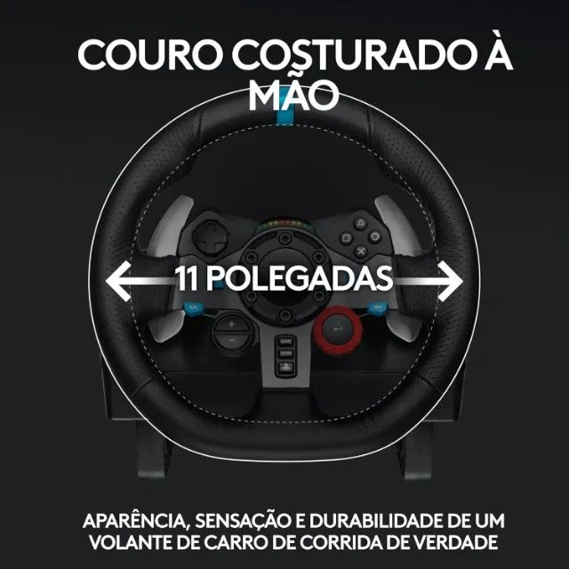 Volante e Pedais Logitech G29 Driving Force com Force Feedback para PS5, PS4, PS3 e PC - Foto 2