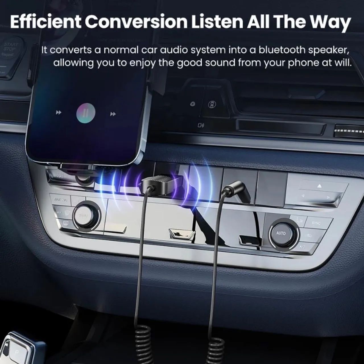 Receptor  Bluetooth 5.0 de 3,5mm, Áudio, Música, USB, - Foto 2
