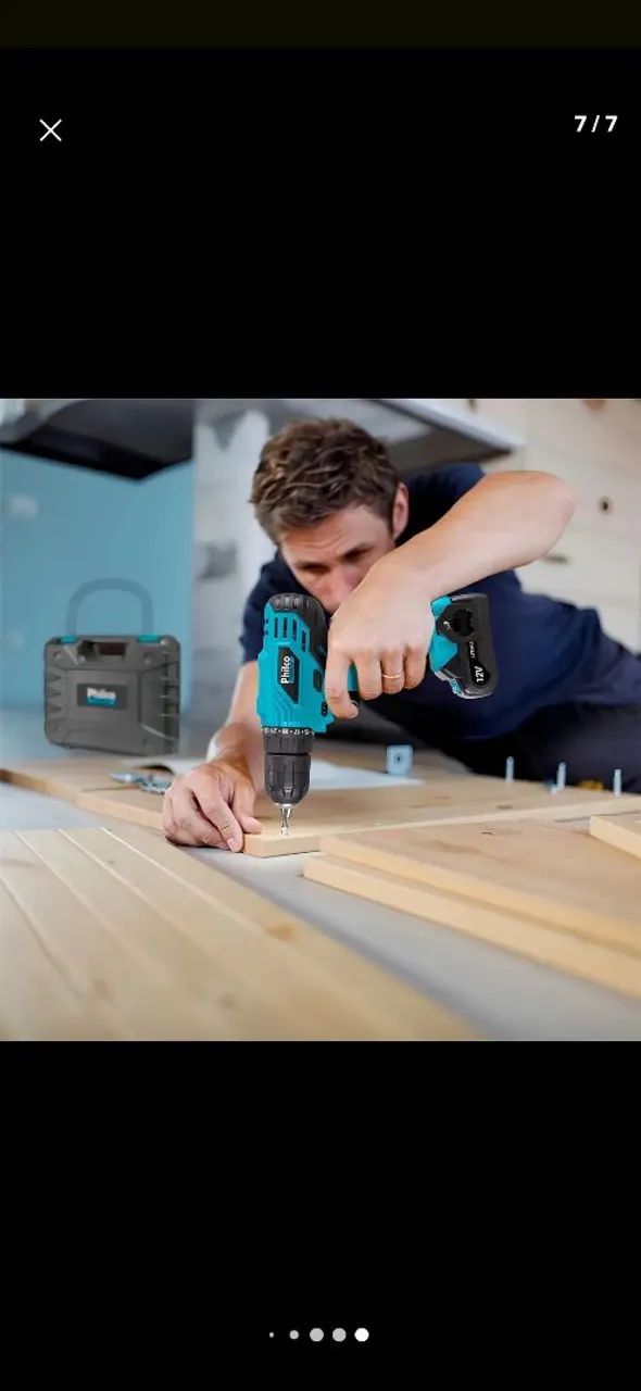 Parafusadeira e furadeira philco com maleta  - Foto 5