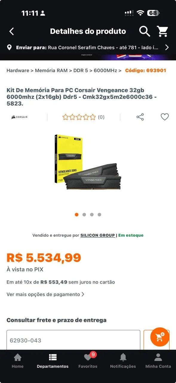 Memória RAM Corsair Vengeance DDR5 32GB (2x16GB) 6000MHz - Lacrada - Foto 3