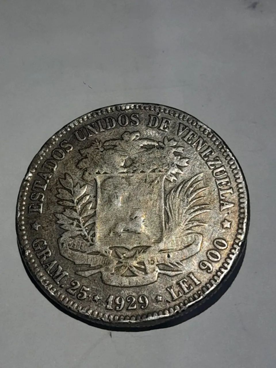 Moeda Relíquia Venezuelana 1929 - Foto 2
