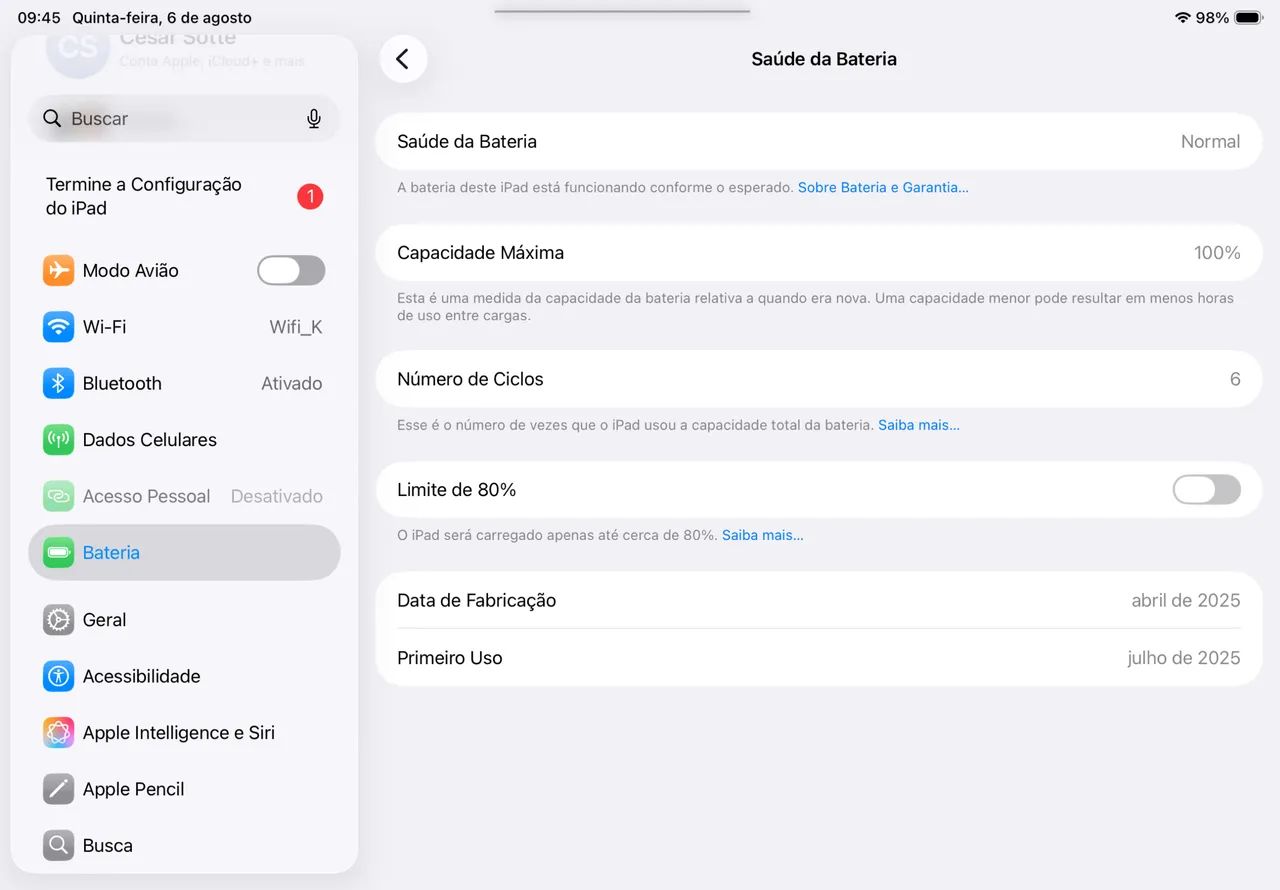 Apple iPad Air M3 11 polegadas 128 gigas, wifi+Celular com Apple Pencil USB-C - Foto 3
